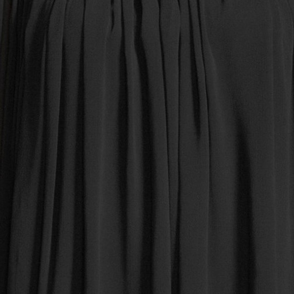 YFB Off Shoulder Black Long Sleeve Chiffon Blouse - Picture 5 of 8